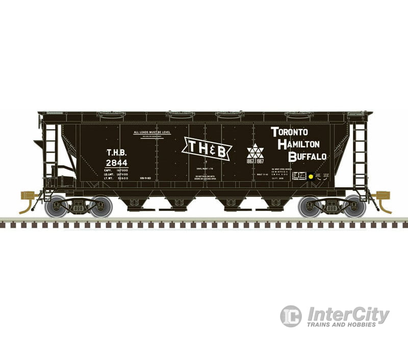 Atlas Ho 20006374 Slab-Side Covered Hopper - Ready To Run Master(R) -- Toronto Hamilton & Buffalo