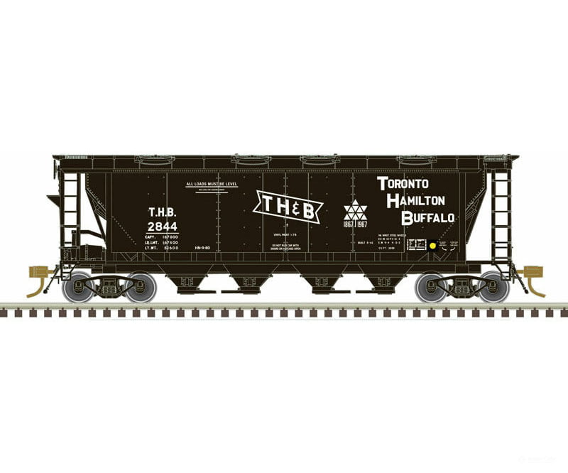 Atlas Ho 20006374 Slab-Side Covered Hopper - Ready To Run Master(R) -- Toronto Hamilton & Buffalo