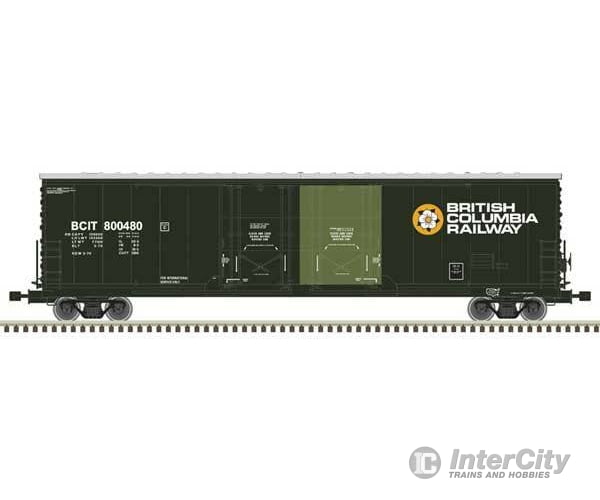 Atlas HO 20006768 Evans 53’ Double Plug-Door Boxcar - Master(R) - British Columbia 800417 (green yellow) Freight Cars