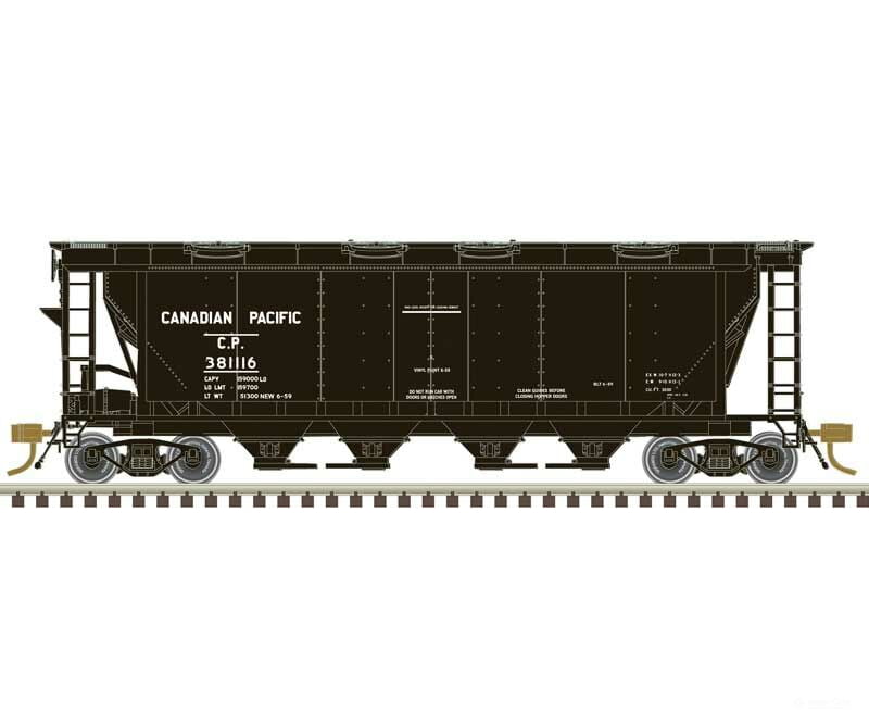 Atlas Ho 20007166 Slab-Side Covered Hopper - Ready To Run Master(R) -- Canadian Pacific #381128