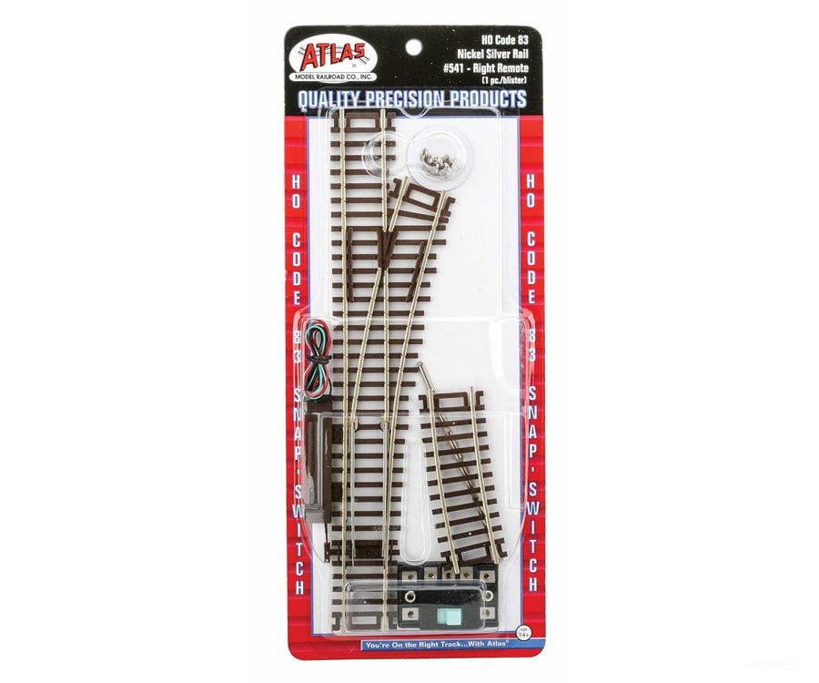 Atlas Ho 541 Code 83 Snap-Switch(R) Remote Turnout -- 18 Radius Right Hand Track & Turnouts