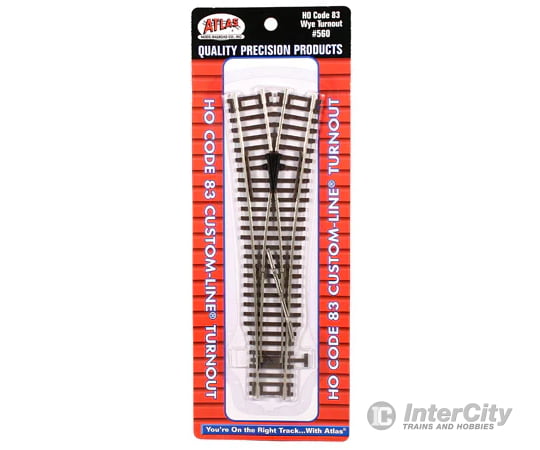 Atlas HO 560 Code 83 Custom-Line(R) Turnouts w/Nickel-Silver Rail & Brown Ties -- Wye Turnout Track & Turnouts