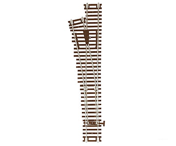 Atlas Ho 561 Code 83 Custom-Line(R) Turnout W/Nickel-Silver Rail & Brown Ties -- #4 Left Hand Track