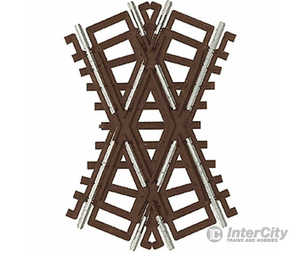 Atlas Ho 573 Code 83 Crossing - Nickel Silver With Brown Ties -- 25 Degrees Track & Turnouts