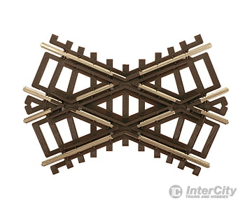 Atlas Ho 575 Code 83 Crossing - Nickel Silver With Brown Ties -- 45 Degrees Track & Turnouts