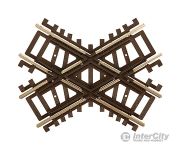 Atlas Ho 576 Code 83 Crossing - Nickel Silver With Brown Ties -- 60 Degrees Track & Turnouts