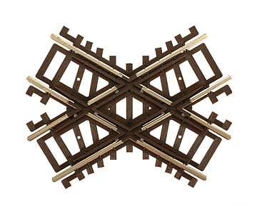 Atlas Ho 576 Code 83 Crossing - Nickel Silver With Brown Ties -- 60 Degrees Track & Turnouts