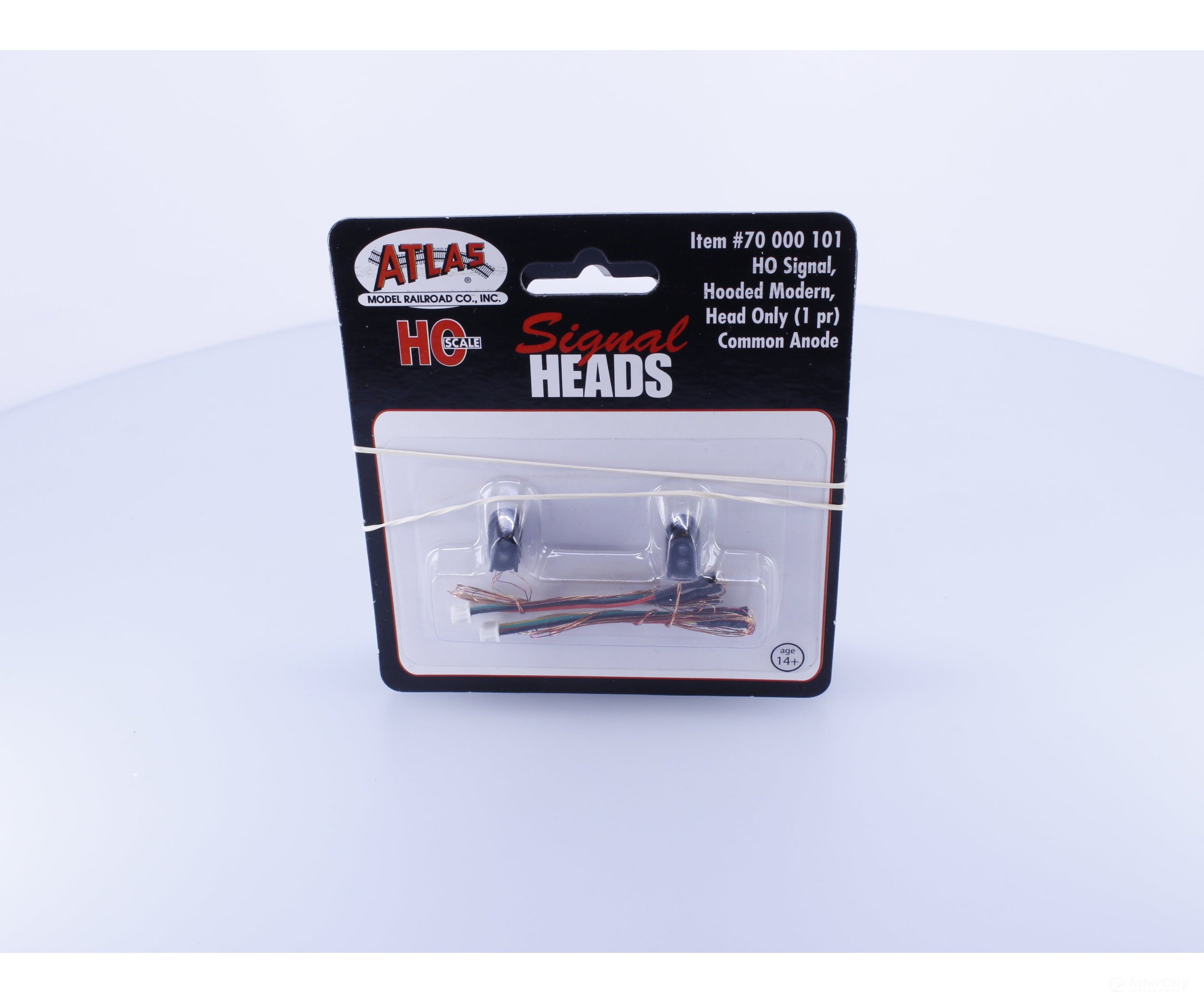 Atlas HO 70000101 Modern Hooded Signal Head Only - All Scales Signal System -- 1 Pair - Signals & Catenary