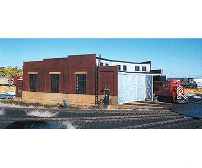 Atlas Ho 709 3-Stall Roundhouse (15-Degree Stalls Fit #150-305 Sold Separately) -- 14-3/8 X 15 4-5/8