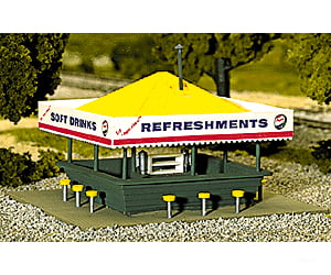 Atlas Ho 715 Refreshment Stand -- 3-3/8 X 4-1/4 8.4 10.7Cm Structures
