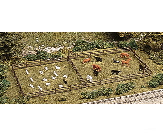 Atlas 777 Rustic Fence & Gate - 6’ 18.3M -- Brown Scenery Details