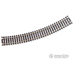 Atlas Ho 833 Code 100 Curved Snap-Track(R) Nickel-Silver Rail -- 18 Radius (Black Ties) Pkg(6) Track