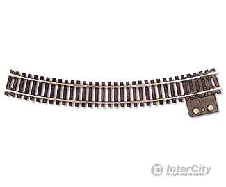Atlas Ho 845 Terminal Section Snap-Track(R) Nickel-Silver Rail -- 18 Radius Curved Black Ties Track