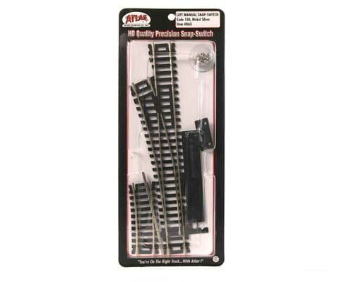 Atlas Ho 860 Code 100 Snap-Switch Manual Turnout - Nickel Silver Rail -- Left Hand Track & Turnouts