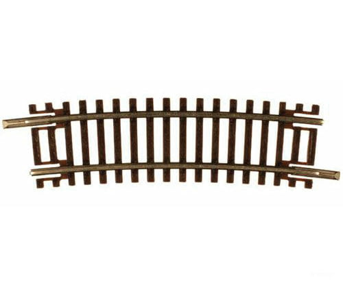 Atlas N 2013 Code 55 Track W/Nickel-Silver Rail & Brown Ties -- 11-1/4 Radius Half Curve Pkg(6)