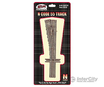 Atlas N 2050 Code 55 Turnout Nickel-Silver Rail Brown Ties -- No.5 Left Hand Track & Turnouts