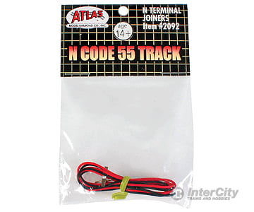 Atlas N 2092 Code 55 Accessories -- Terminal Rail Joiners - 1 Pair Track