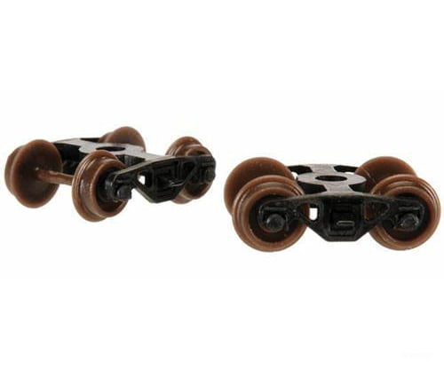 Atlas N 22060 Roller Bearing Caboose Trucks -- 1 Pair (No Couplers) Couplers &