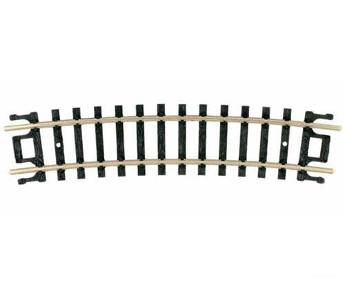 Atlas N 2521 Curved Snap-Track(R) -- Half 11 Radius Black Ties Pkg(6) Track & Turnouts