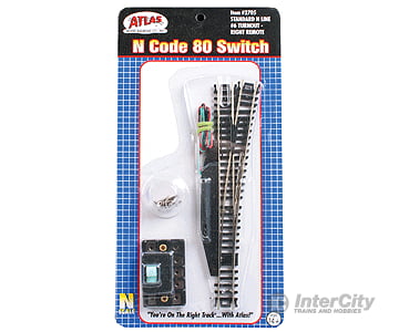Atlas N 2705 Code 80 No. 6 Remote Turnout (Switch) - Standard Line -- Right Hand Track & Turnouts