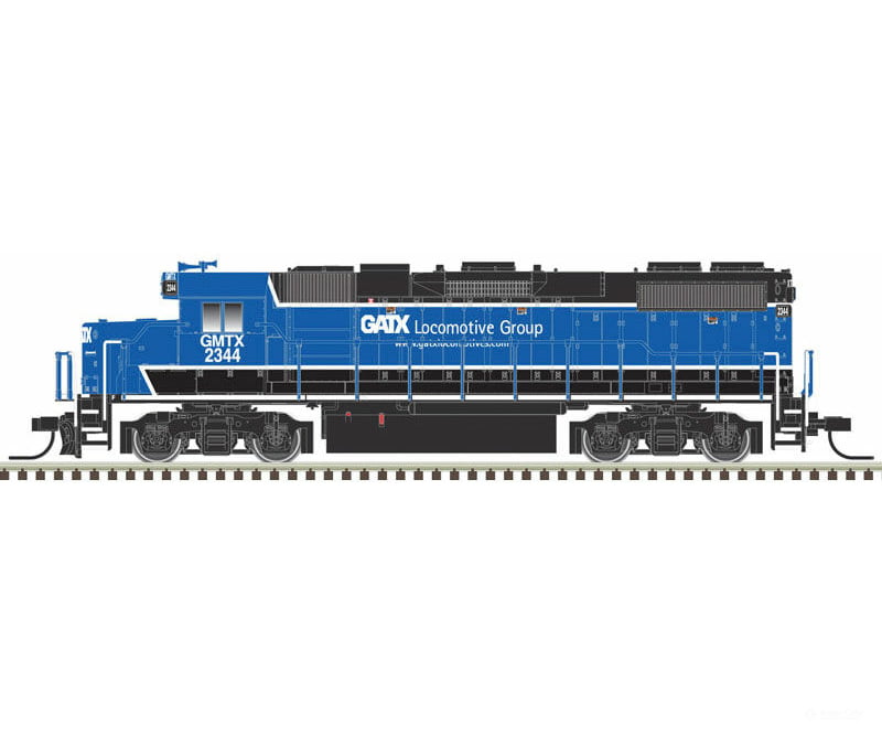 Atlas 40004821 Emd Gp38-2 Phase Ii - Standard Dc -- Gatx Leasing Gmtx 2346 (Black Blue) Locomotives