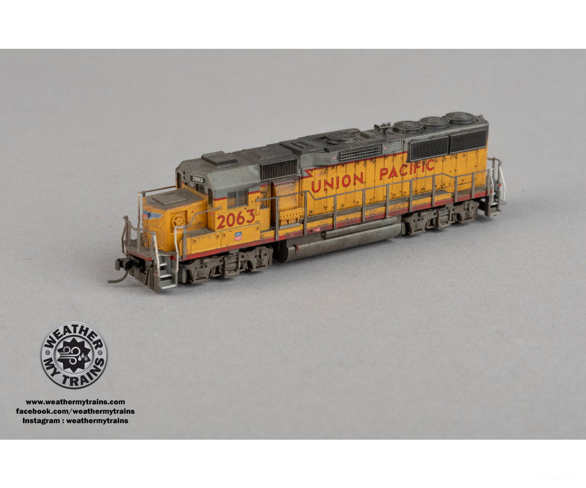 Atlas N 40004923 EMD GP60 - LokSound and DCC - Master(TM) Gold - Union Pacific 2063 - Weathered by WEATHER MY TRAINS
