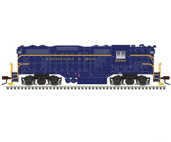 Atlas 40005342 Emd Gp7 Phase Ii - Standard Dc -- Chesapeake & Ohio #5888 (Blue Gold) Locomotives