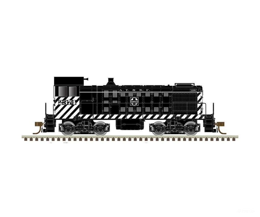Atlas 40005712 Alco S2 W/Loksound & Dcc - Master(R) -- Santa Fe #2388 (Black White Blue) Locomotives