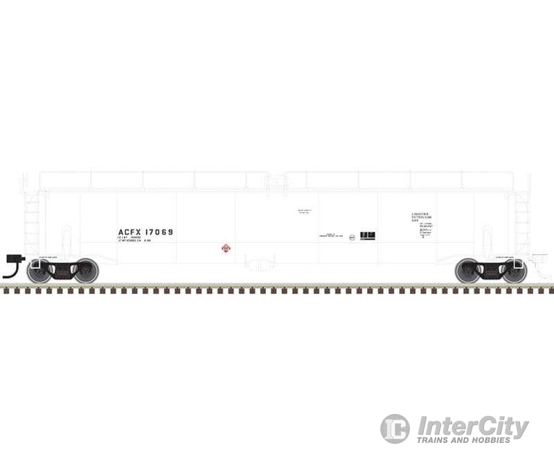 Atlas N 50005364 ACF 33,000 Gallon Tank Car - Master(R) - ACFX 17069 (white black) Freight Cars