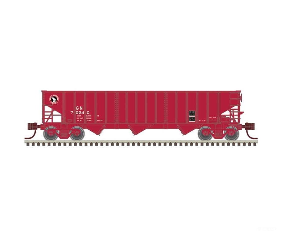 Atlas N 50007004 Pullman-Standard PS-2750 3-Bay Hopper - Master(R) - Great Northern #70104 (red black white Small Logo)