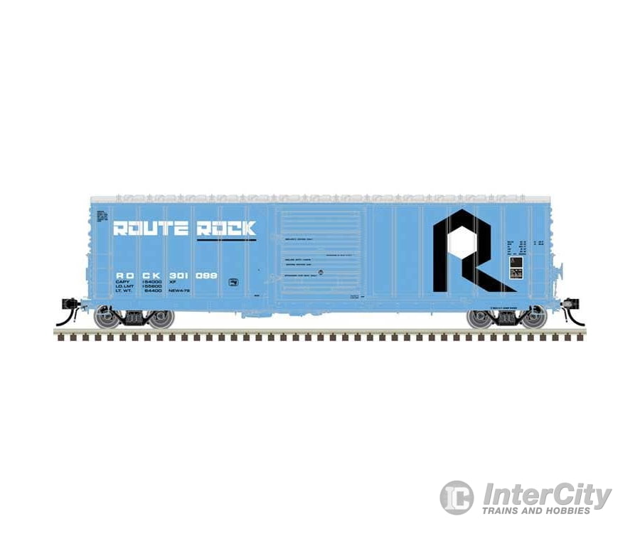 Atlas N 50007142 CNCF 5000 50’ Boxcar - Master(R) - Rock Island #301072 (blue white black) Freight Cars