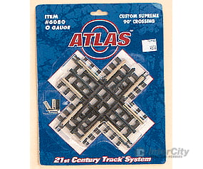 Atlas O 6080 21St Century Track System(Tm) Nickel Silver Rail W/Brown Ties - 3-Rail -- 90-Degree