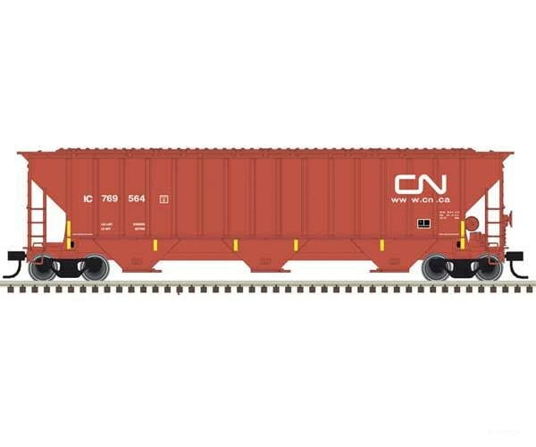 Atlas Trainman HO 20006653 Thrall 4750 Covered Hopper - Canadian National IC 769564 (Boxcar Red white) Freight Cars