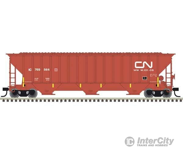 Atlas Trainman HO 20006655 Thrall 4750 Covered Hopper - Canadian National IC 769606 (Boxcar Red white) Freight Cars