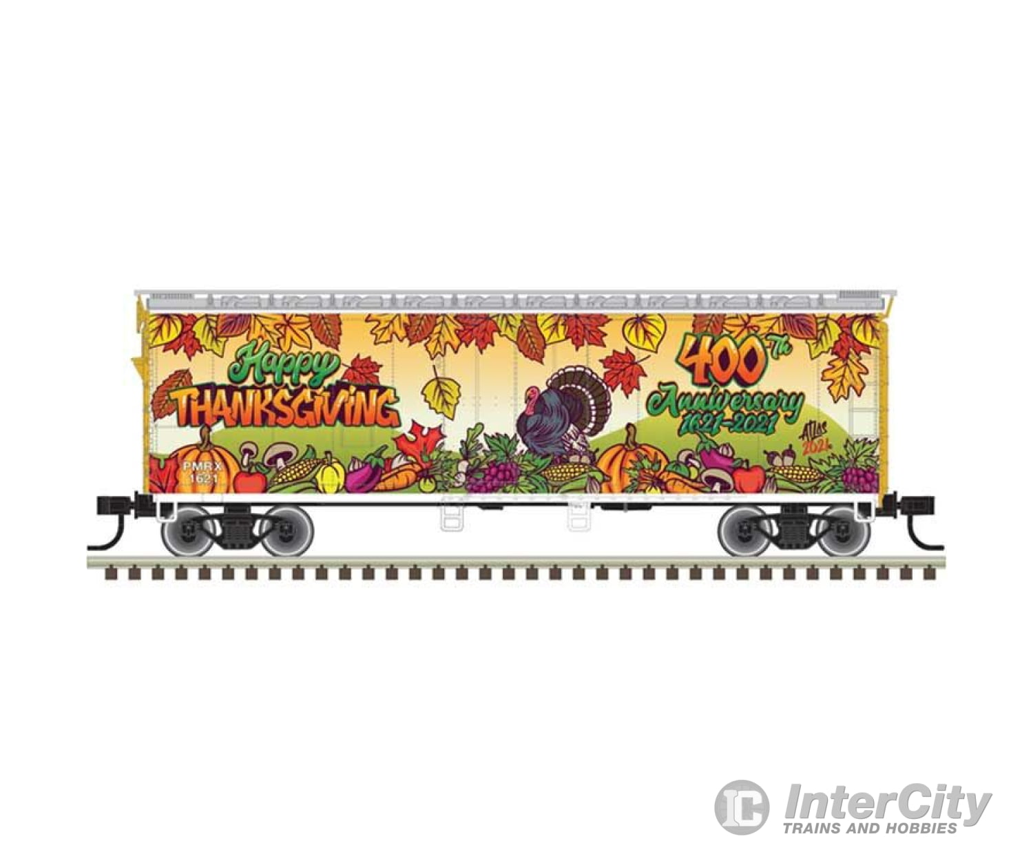 Atlas Trainman N 50006042 40 Plug-Door Boxcar - Ready To Run Trainman(R) -- Happy Thanksgiving Prlx