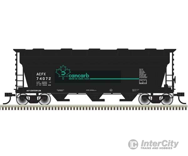 Atlas Trainman N 50006108 Acf 3560 Center-Flow Covered Hopper - Ready To Run -- Cancarb Acfx 74072
