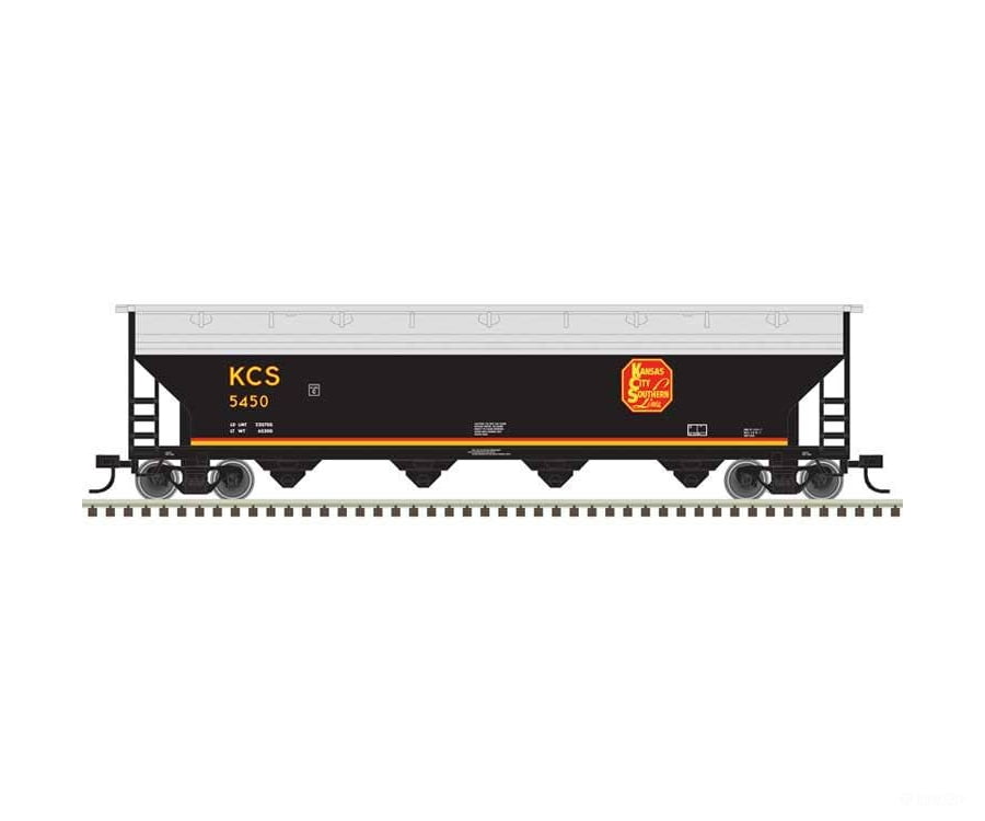 Atlas Trainman N 50007123 ACF 5250 4-Bay Centerflow Hopper - Kansas City Southern #5486 (black gray yellow red)
