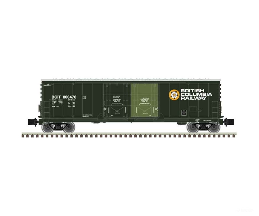 Atlas Z 75000000 Evans 53’ Double Plug-Door Boxcar - Master British Columbia Railway #800436