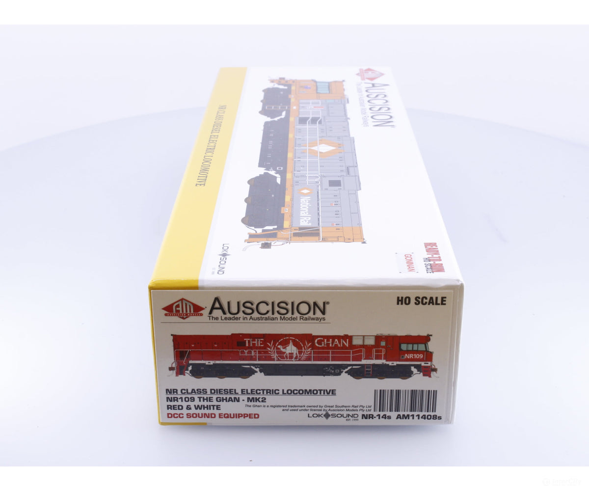 Auscision AM11408s HO NR Class Diesel Electric Locomotive The Ghan NR109 DCC & Sound - Locomotives