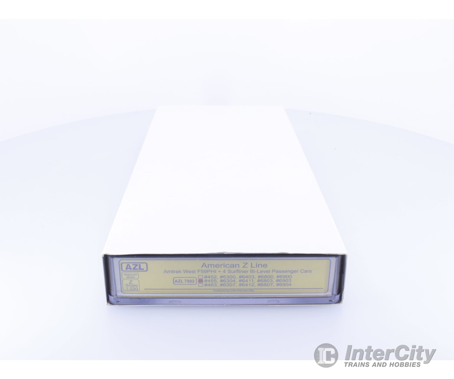 AZL 7002 Z F59PHI + 4 Surfliner Bi-Level Passenger Cars Amtrak (AMTK) 455 Analog DC Locomotives