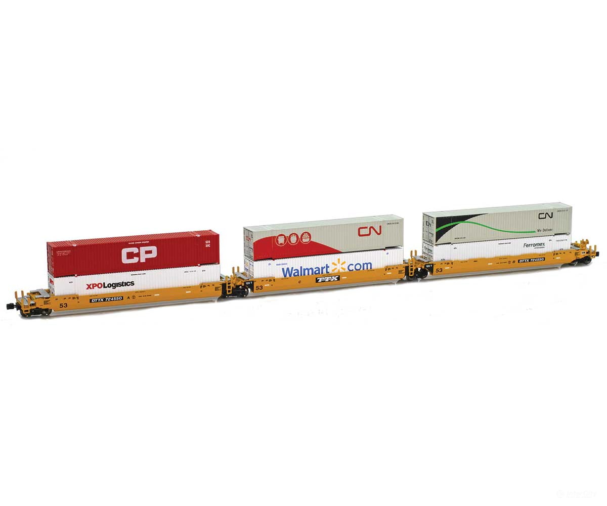 AZL 906552-5 Z Scale DTTX MAXI-IV Yellow Old TTX Logo Set 724550 - Freight Cars