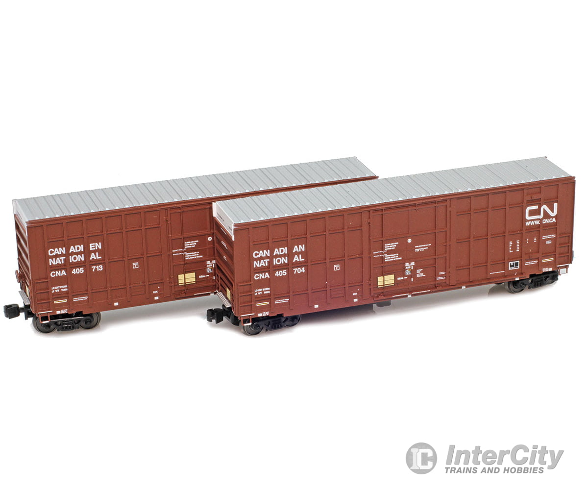 Azl 915604-1 Z-Scale Trinity Nsc 50’ Fbox Boxcar Cn Canadian National 2-Pc Set 405704 405713
