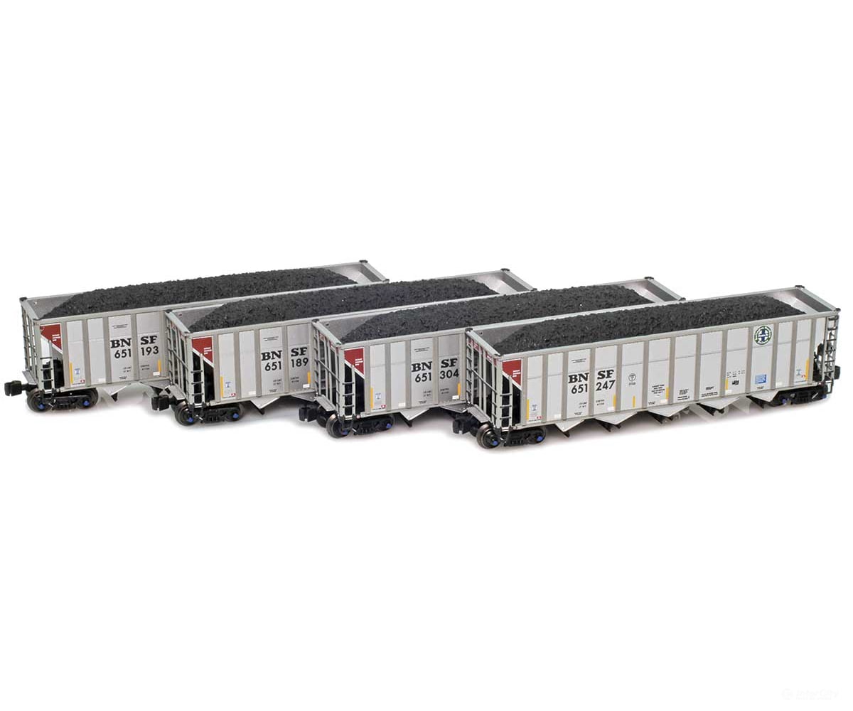 AZL 915702-1 Z Scale BNSF Circle Logo Autoflood III Hopper 651189 651193 651247 651304 Set Freight Cars