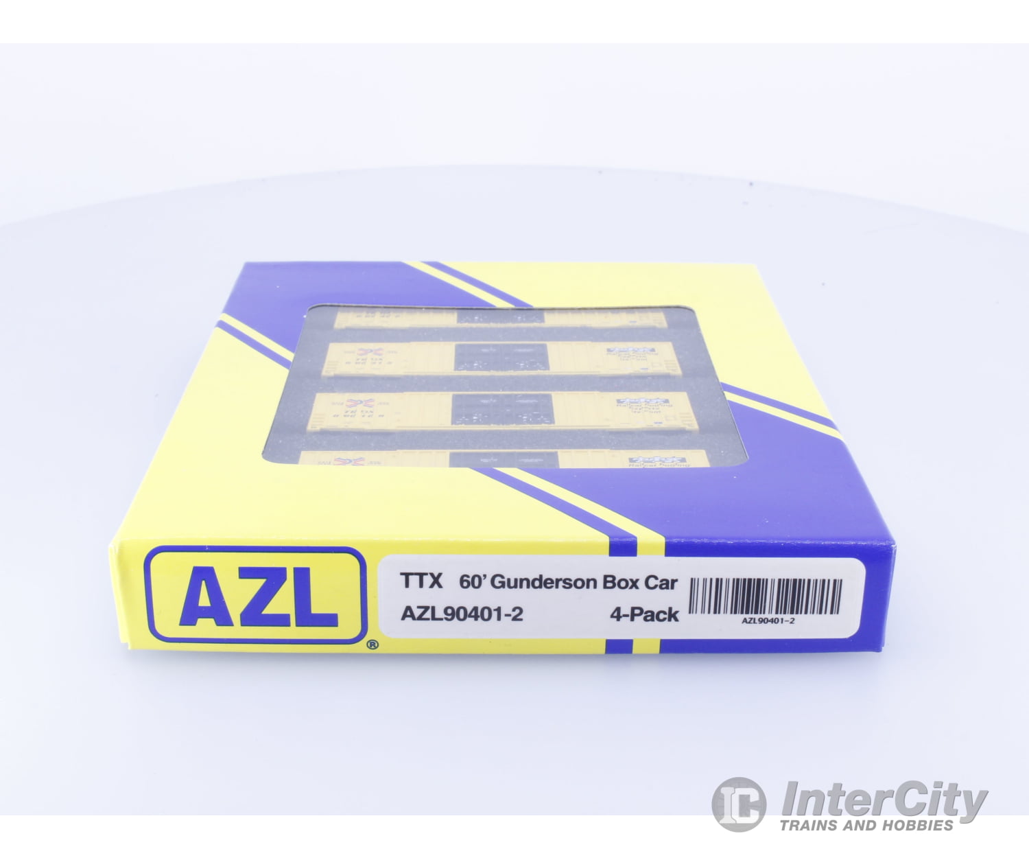 AZL AZL90404-2 Z 4 Pack of 60’ Gunderson Box Cars Trailer Train TTX Corp. (TTX) 660106/492 Freight Cars
