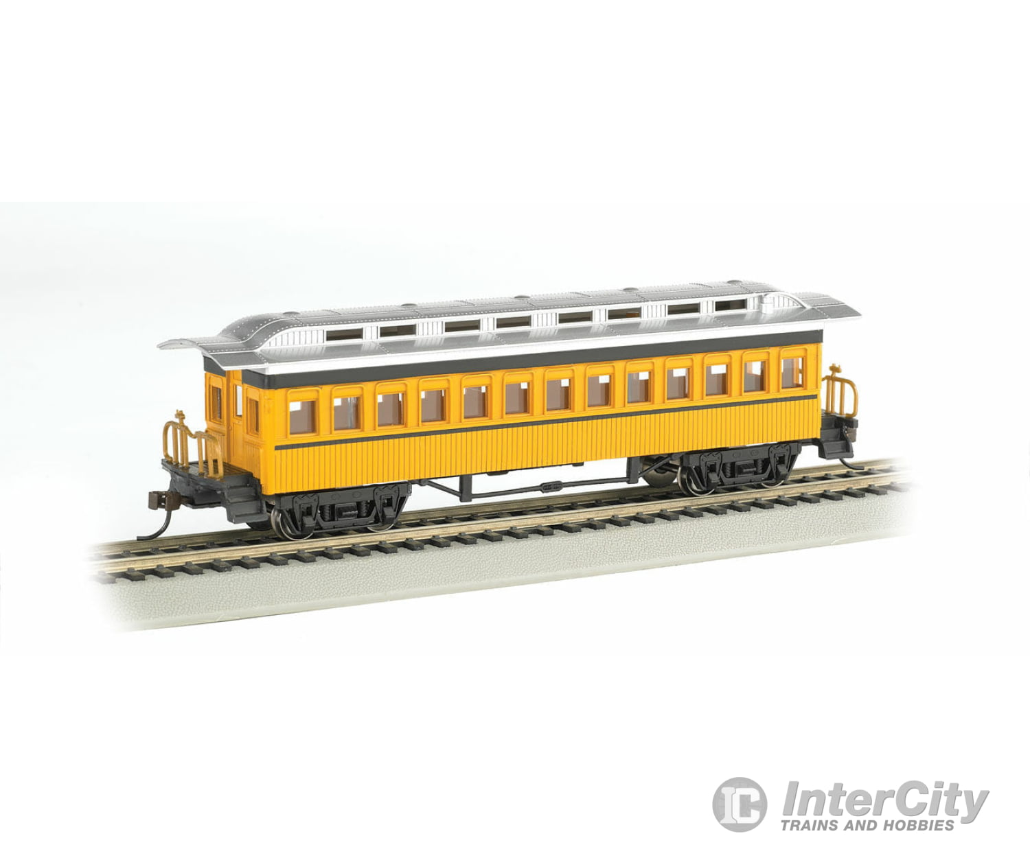 Bachmann 13403 1860 - 1880 Wood Coach Ready To Run Silver Series(R) -- Painted Unlettered (Yellow)