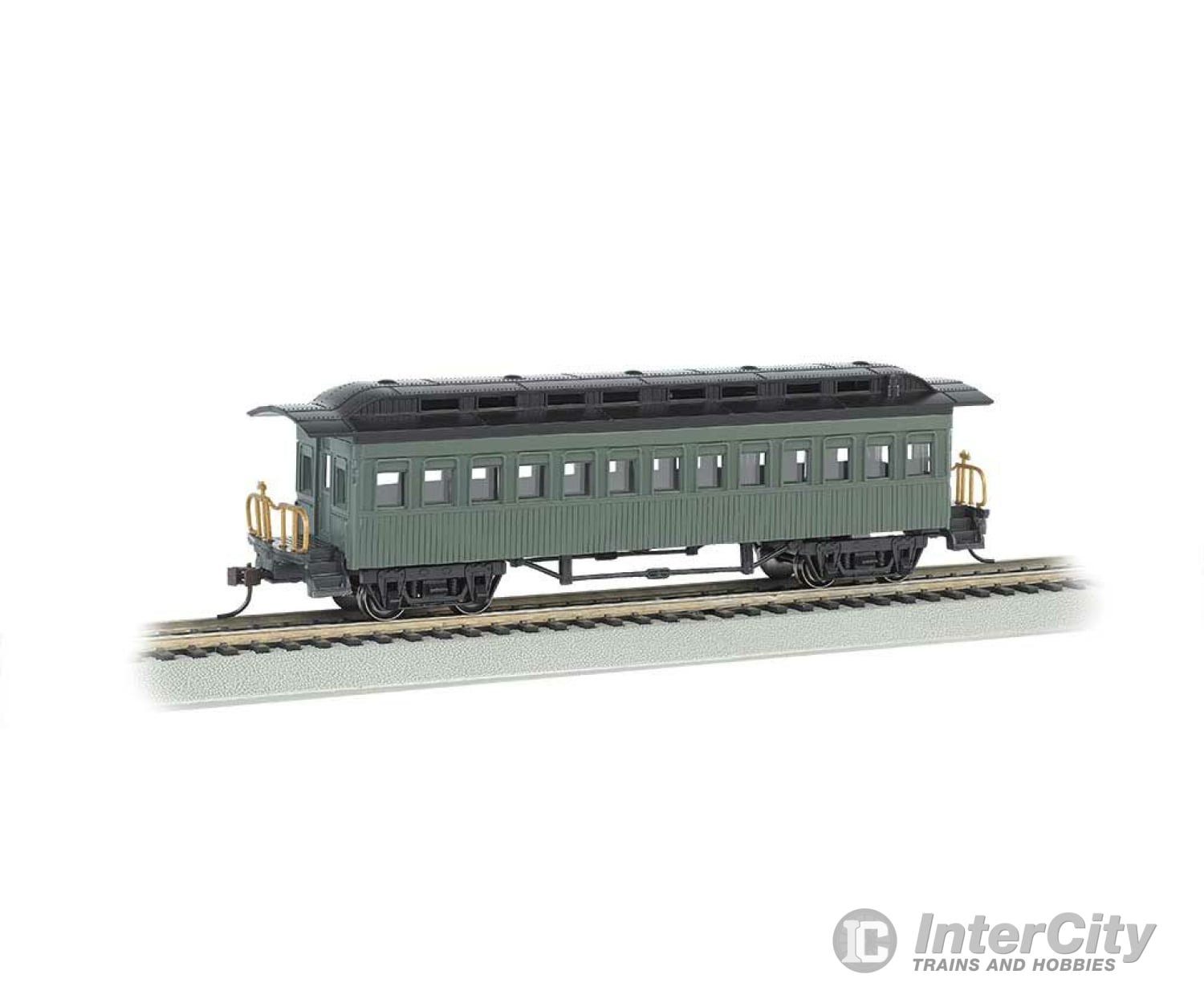 Bachmann 13405 1860 - 1880 Wood Coach Ready To Run Silver Series(R) -- Painted Unlettered (Green)