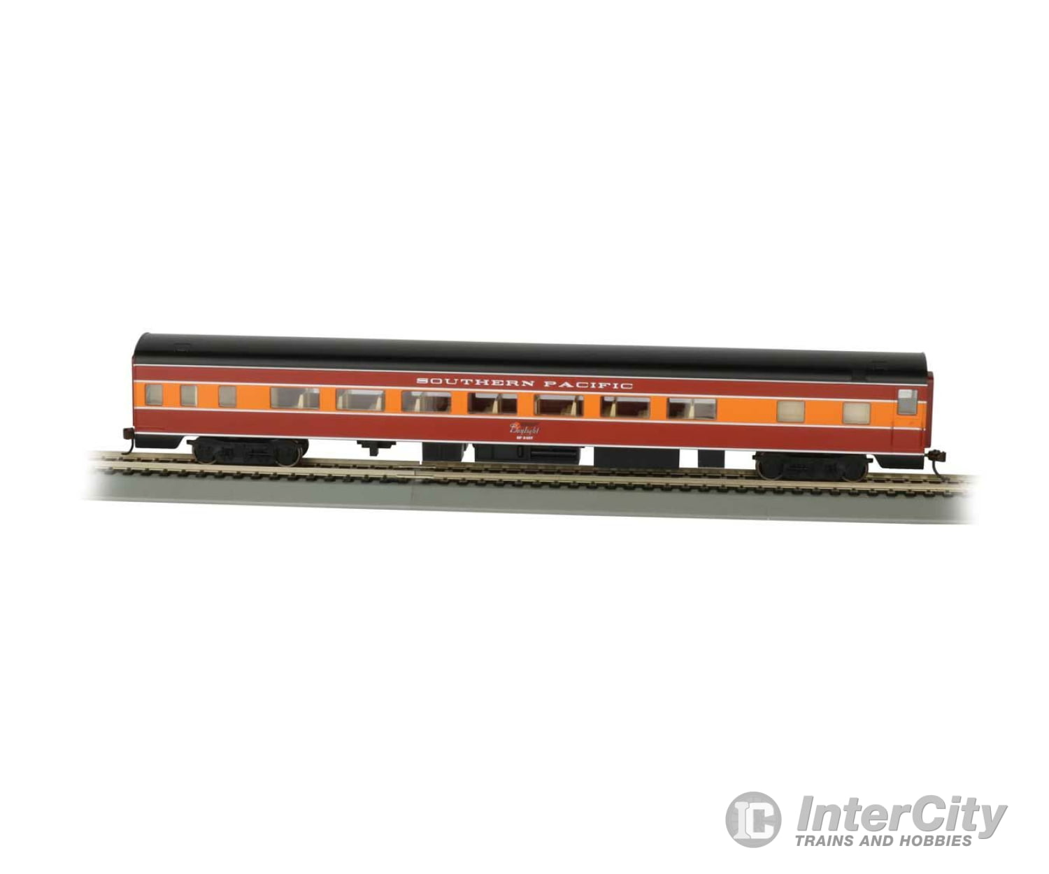 Bachmann 14207 85 Smooth-Side Coach W/Lights - Ready To Run -- Southern Pacific (Daylight Black