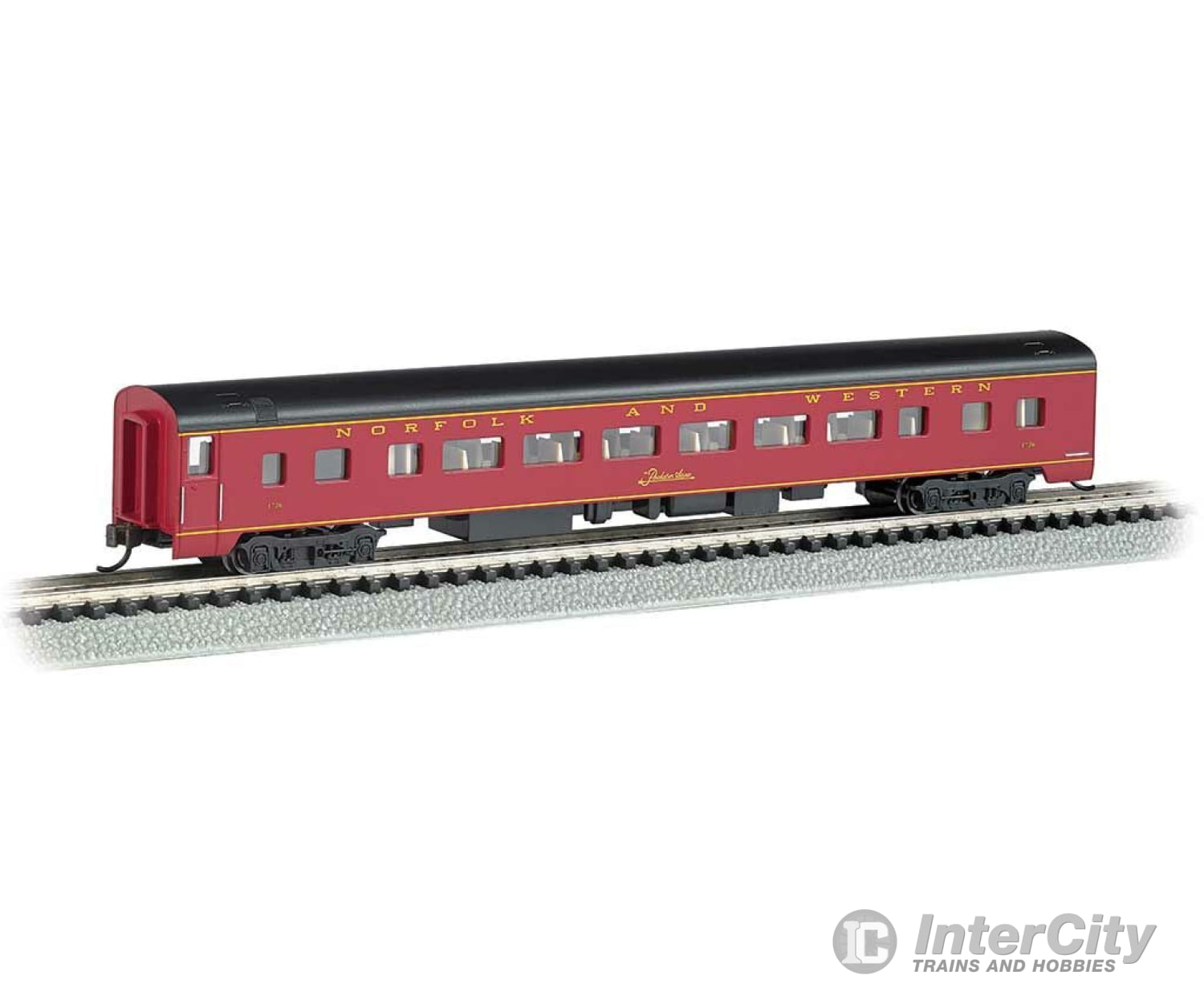 Bachmann 14257 85 Smooth-Side Coach With Interior Lighting - Ready To Run -- Norfolk & Western 1728