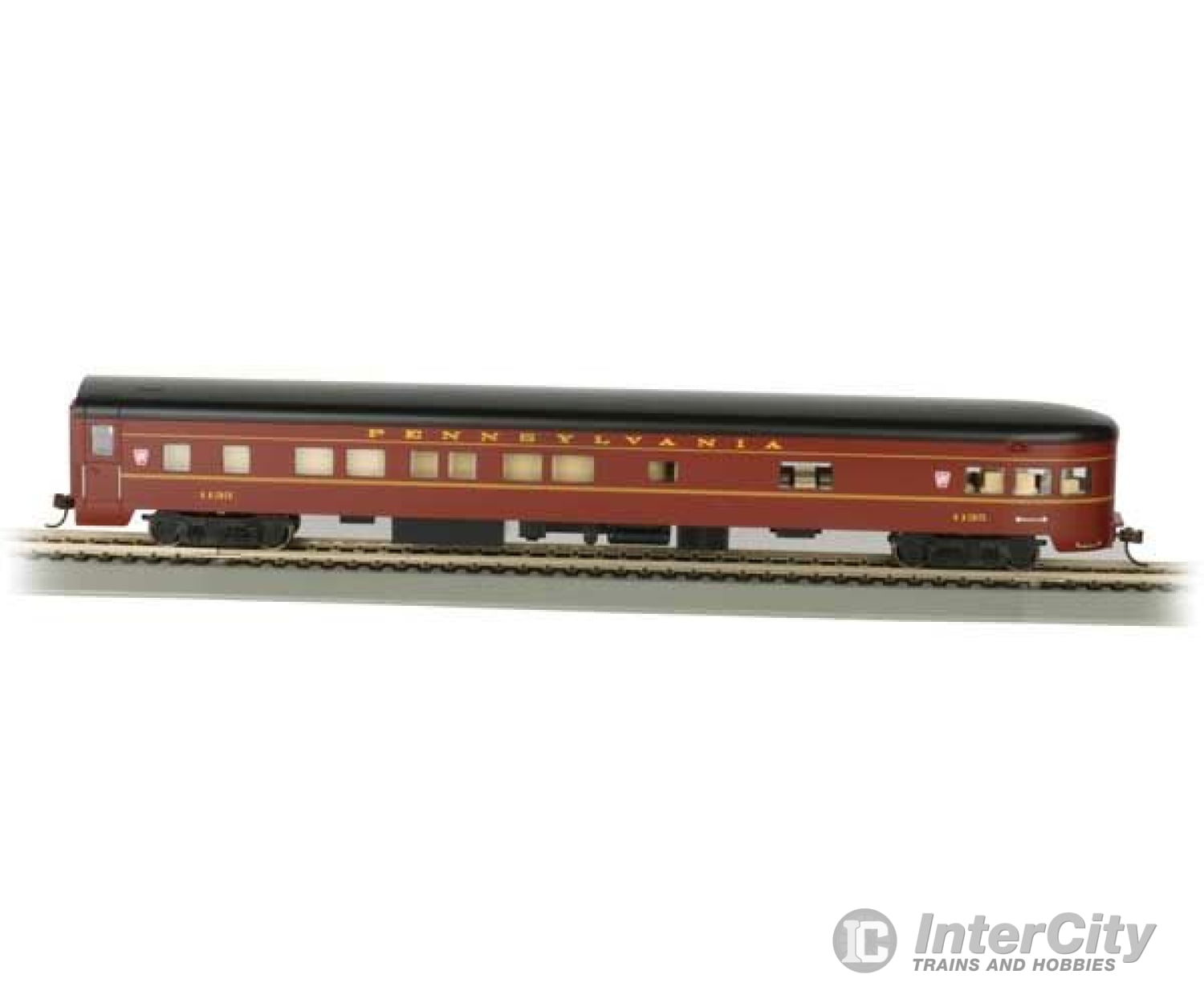 Bachmann 14311 85 Smooth-Side Observation With Interior Lights - Ready To Run -- Pennsylvania