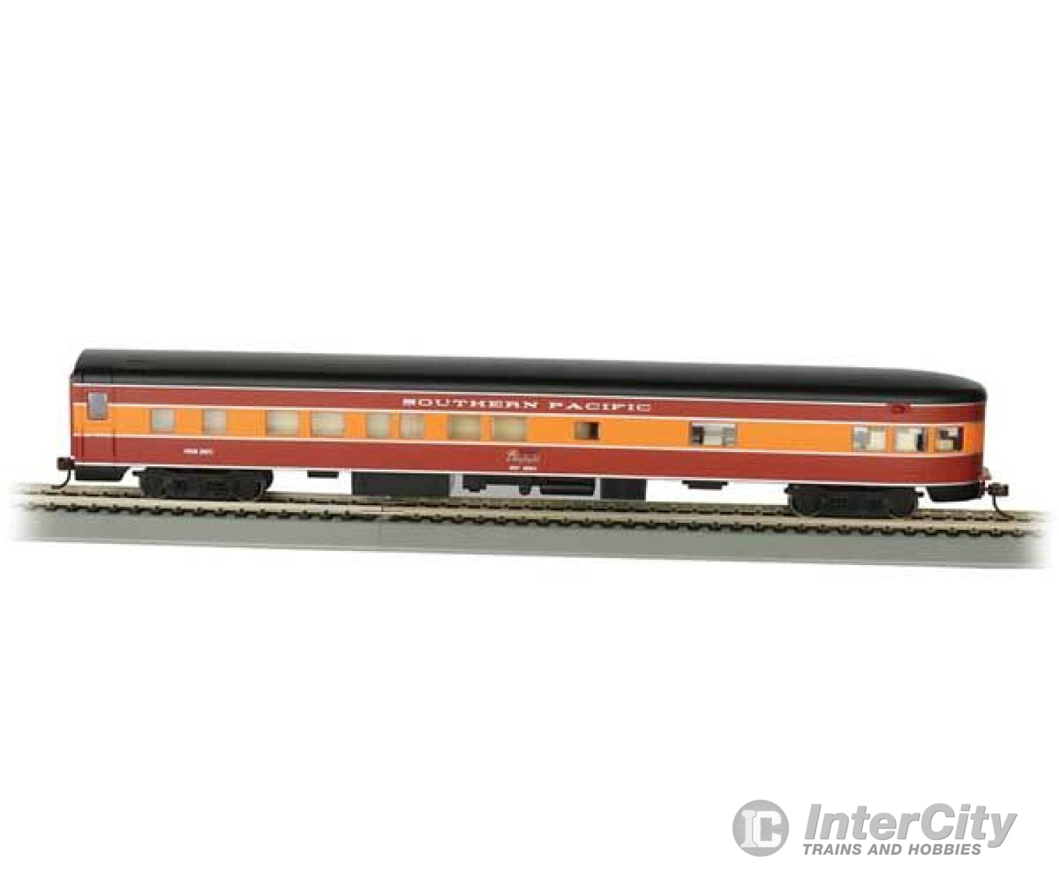 Bachmann 14312 85 Smooth-Side Observation With Interior Lights - Ready To Run -- Southern Pacific